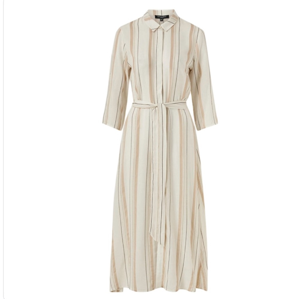 New ILSE JACOBSEN Striped Shirt Dress Scandinavian Minimalism Lagenlook Costal